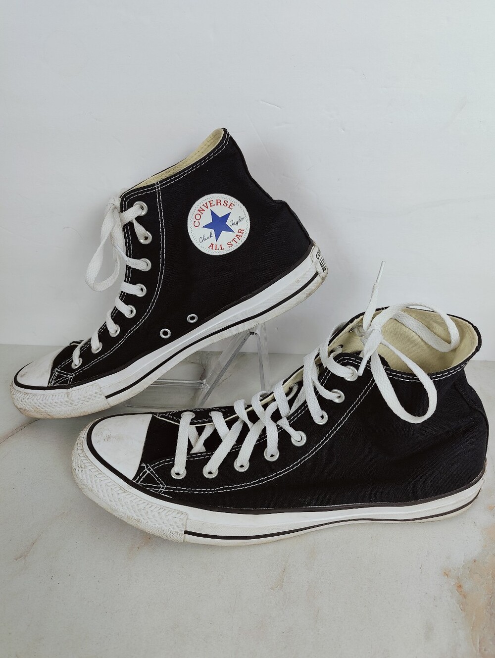 Converse CT All Star Black Canvas High Top Sneakers, 11.5(M) 13.5(W)